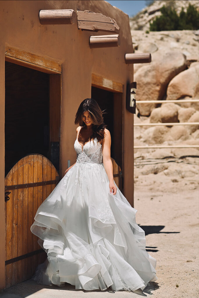 rustic country wedding dress - 1442 by Martina Liana