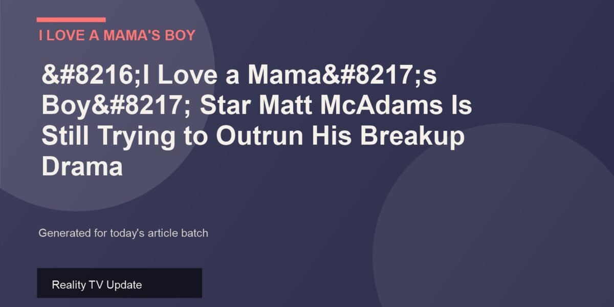 I Love a Mama's Boy featured image