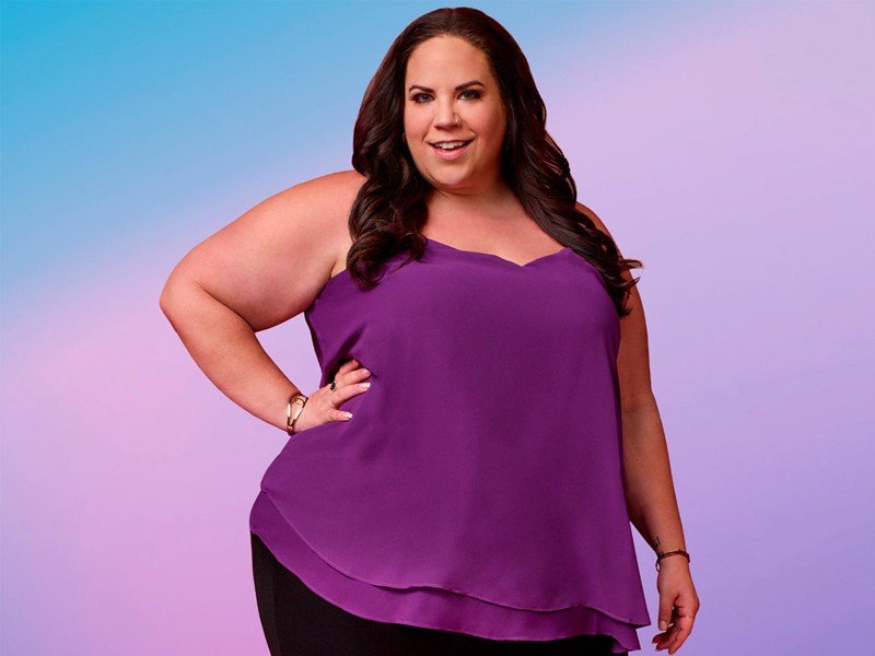 Whitney Way Thore in a purple top