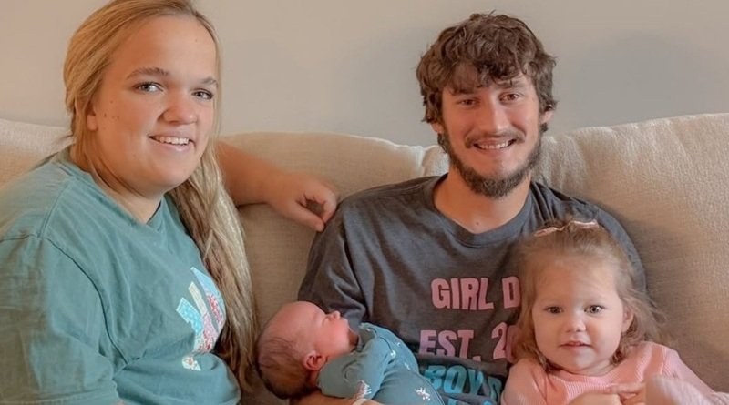 Liz Johnston and Brice Bolden with baby Leighton and newborn son Coleman
