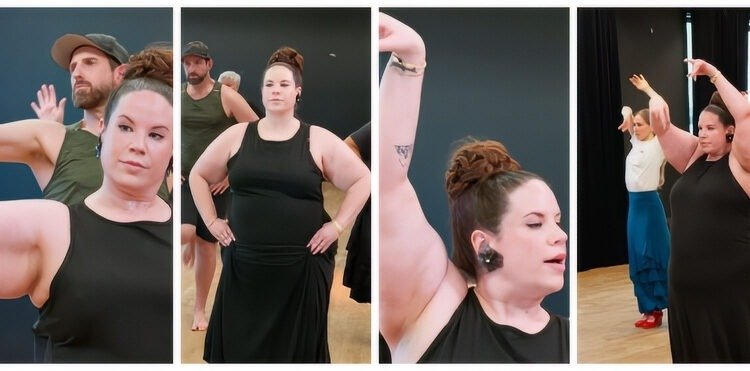 Whitney Way Thore dancing in a studio
