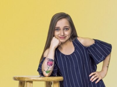 Shauna Rae in TLC press photo on yellow background