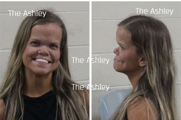 Anna Johnston smiling in her mugshot after her DUI arrest in Georgia