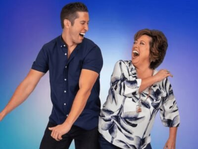 Matt McAdams and his mother Kelly from I Love a Mama's Boy laughing together