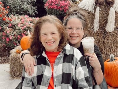 Whitney Way Thore smiling with her late mother Babs in a fall photo