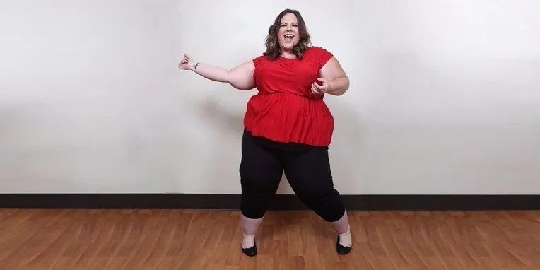 Whitney Thore dancing in her viral A Fat Girl Dancing video