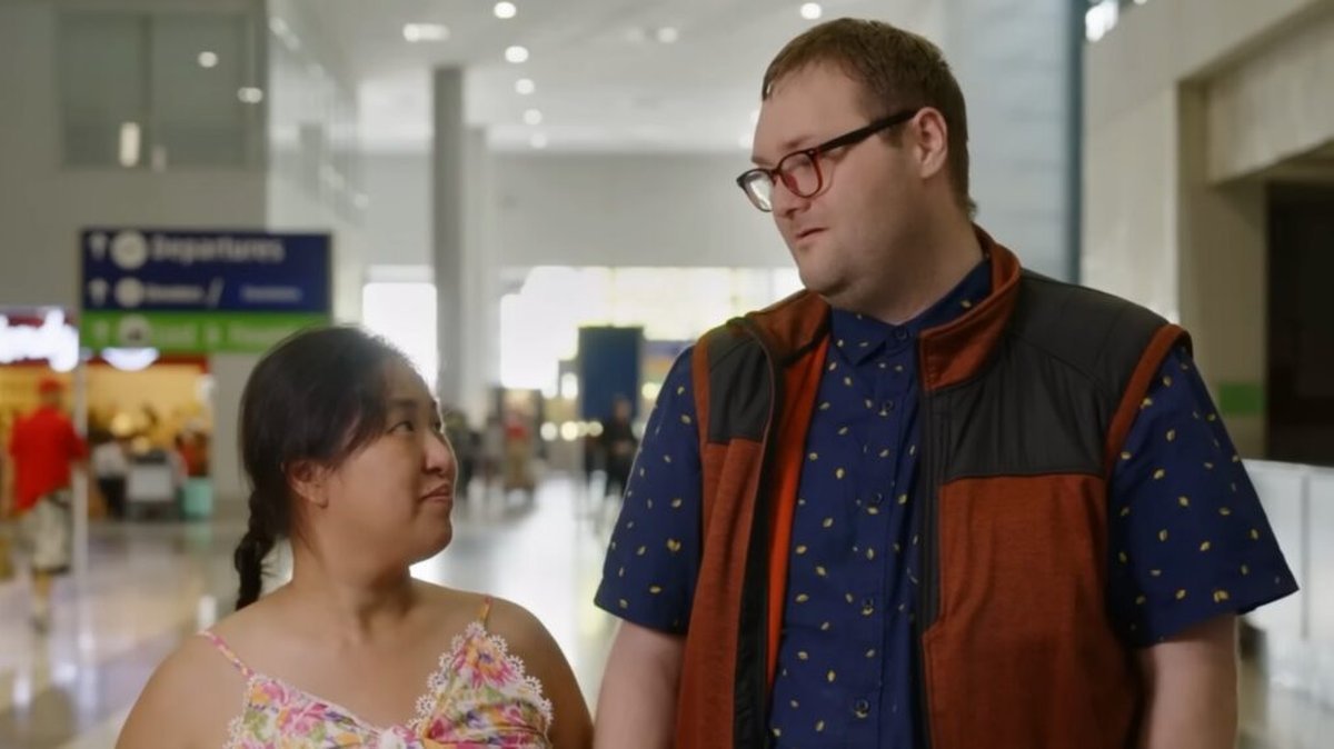Forrest and Sheena at the airport