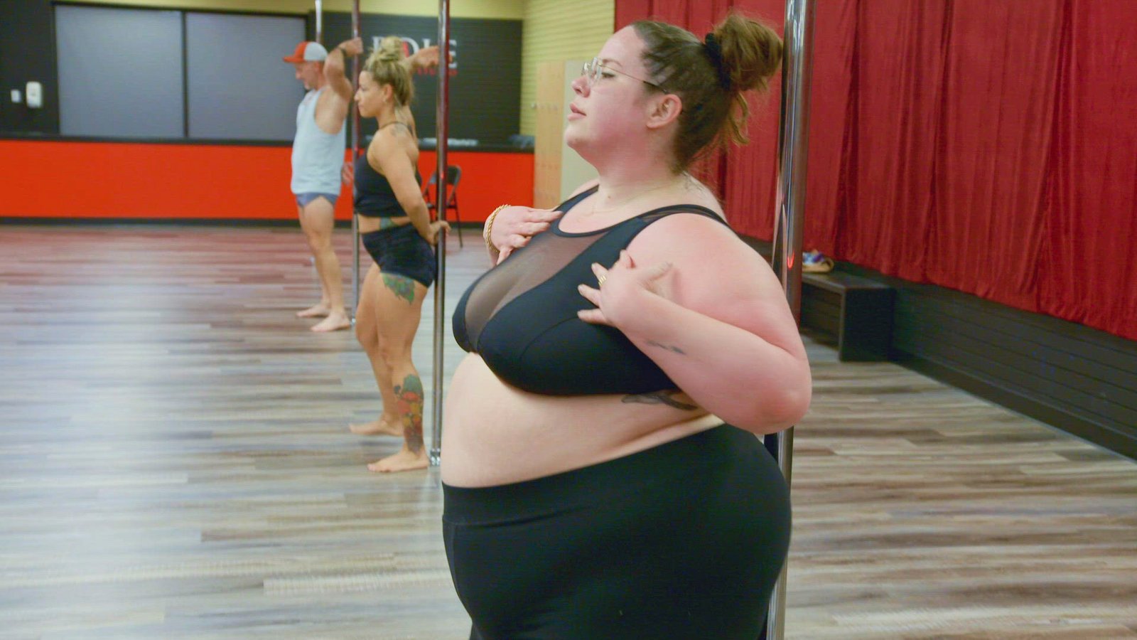 Whitney Thore in a dance class scene