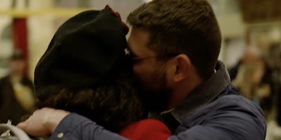 Ben Brachet hugging Zuri Soto at the airport in 90 Day Fiancé: The Other Way