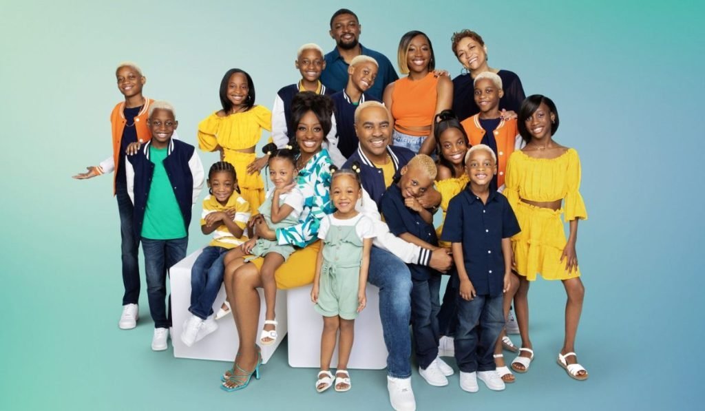 The Derrico family posing together for a TLC cast photo