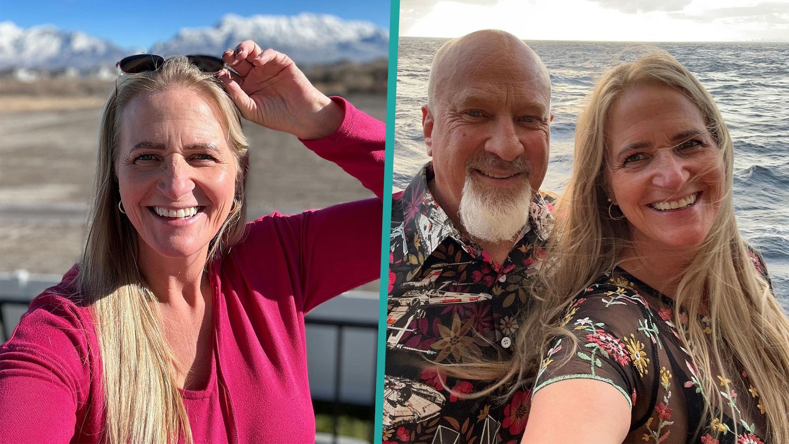 Christine Brown and David Woolley smiling in Utah