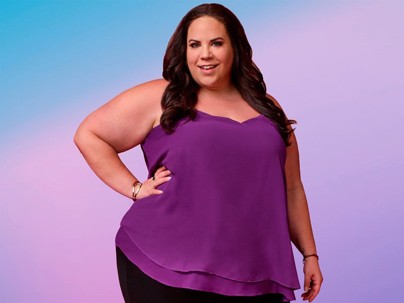 Whitney Way Thore in a purple top