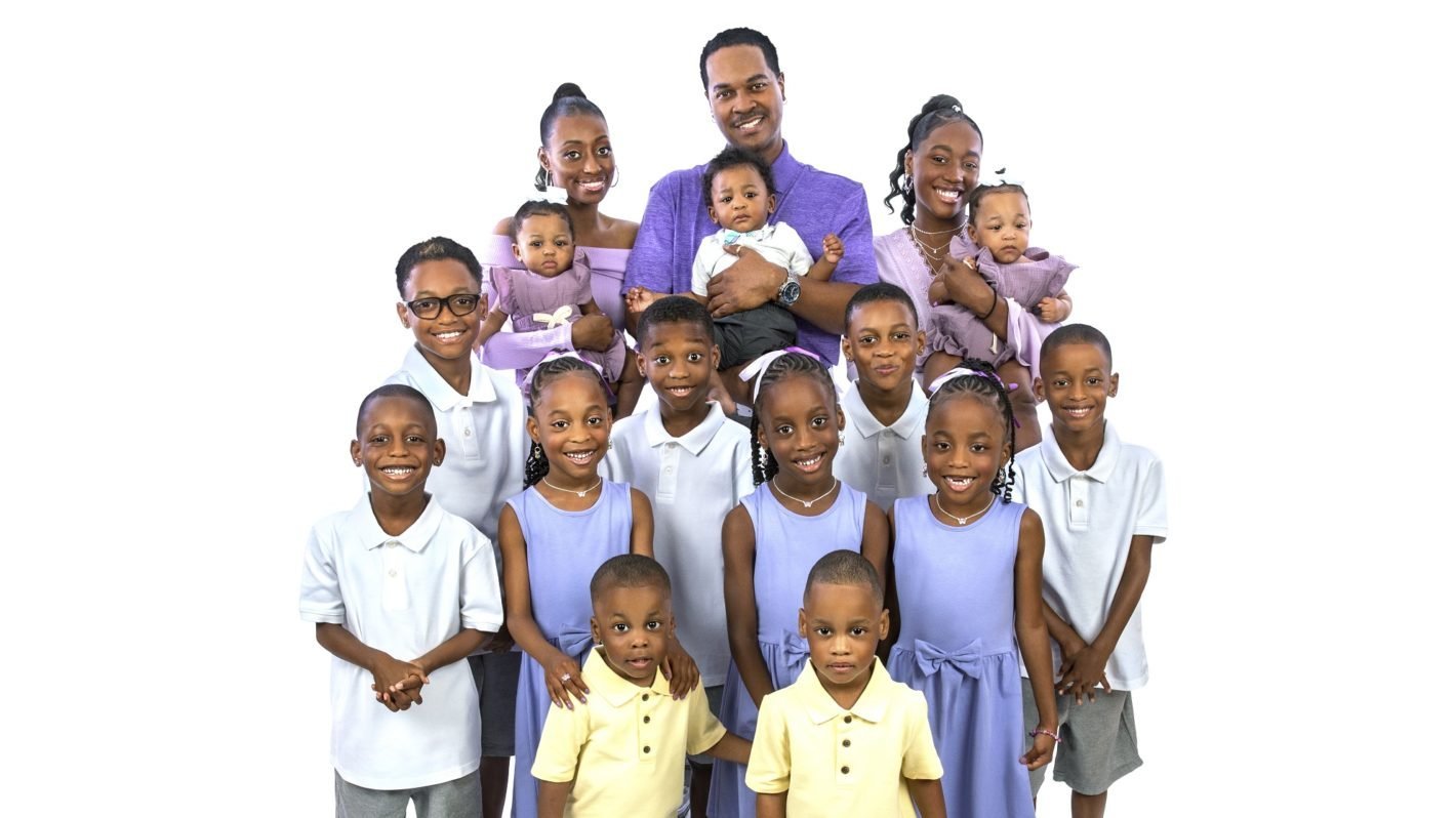 Deon and Karen Derrico with their children in a family photo