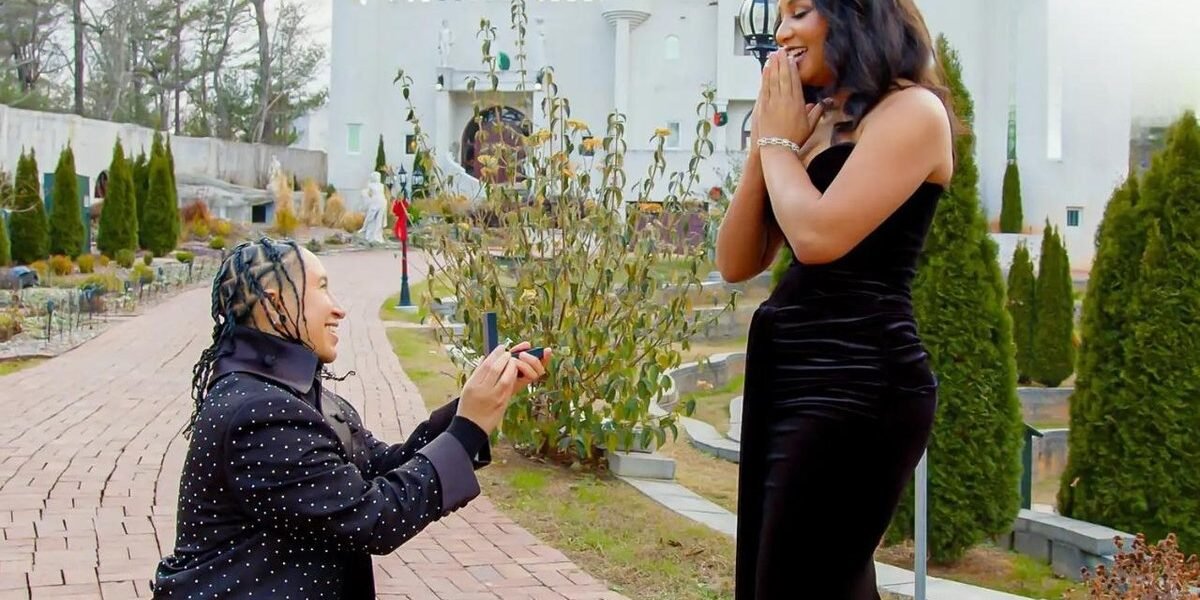 Ashley Bowen proposes to Chantel Everett at Uhuburg castle