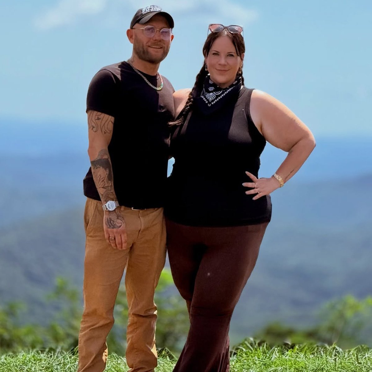 Whitney Way Thore and Jake Beaudoin outdoors