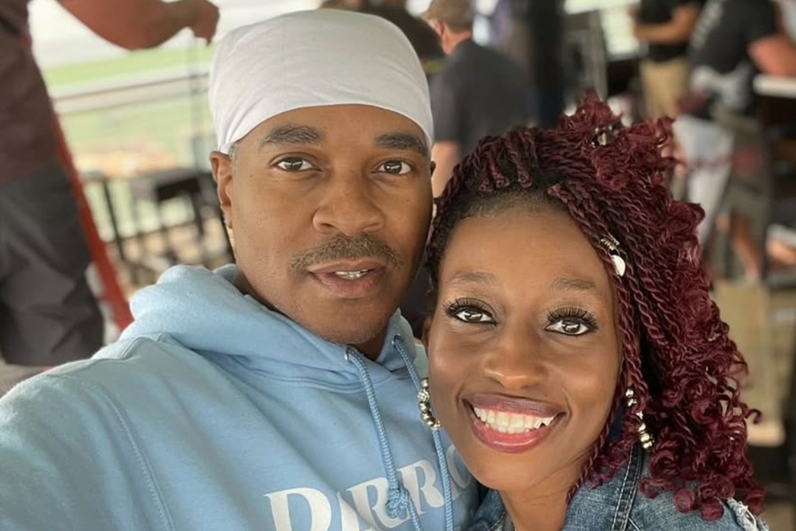 Deon Derrico and Karen Derrico taking a smiling selfie together
