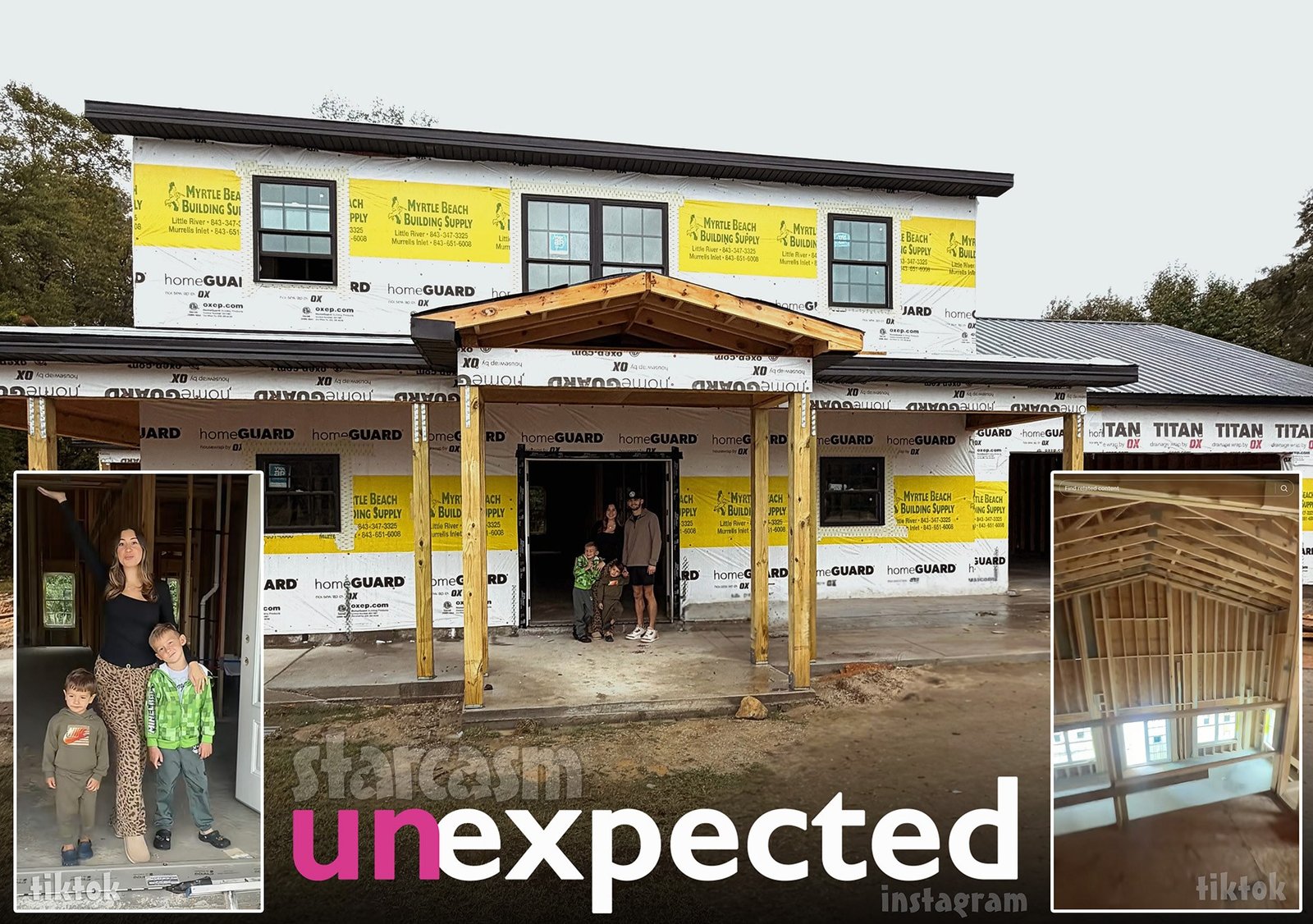 Jenna Ronan and JJ Della's two-story house under construction