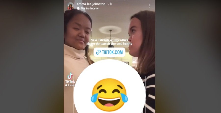 Emma Johnston Instagram story calling Jonah's girlfriend her other sister