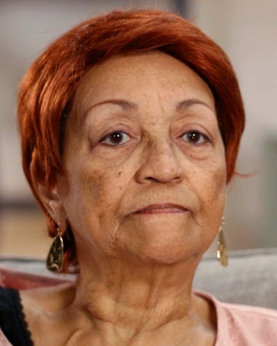 GG Derrico during an interview about her cancer journey
