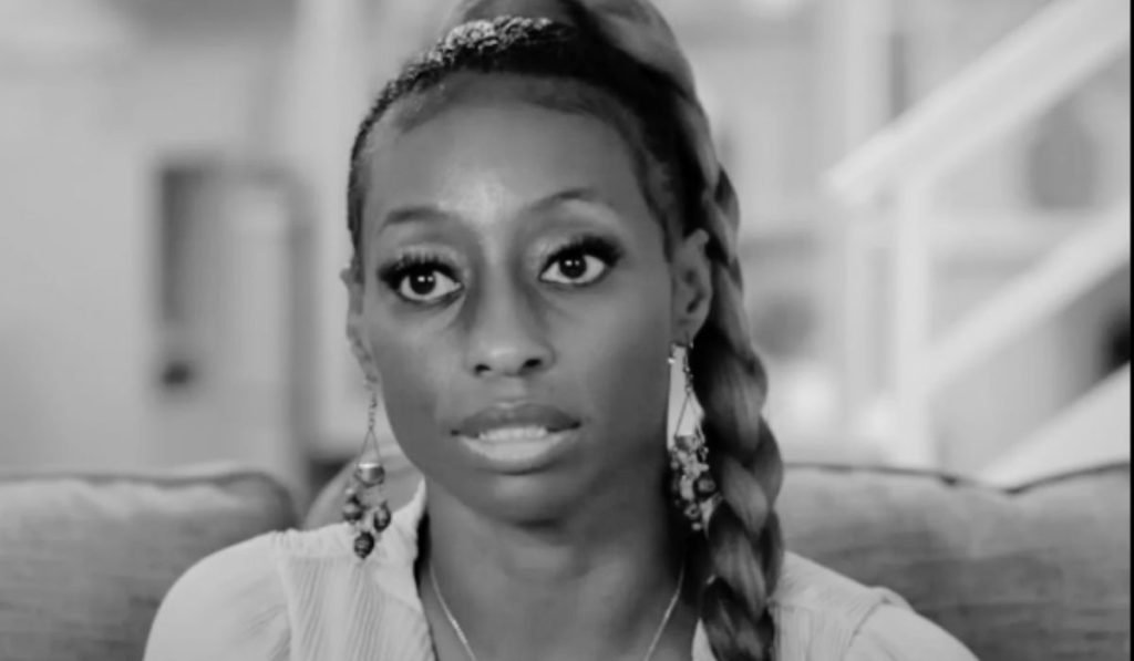 Karen Derrico during a confessional interview