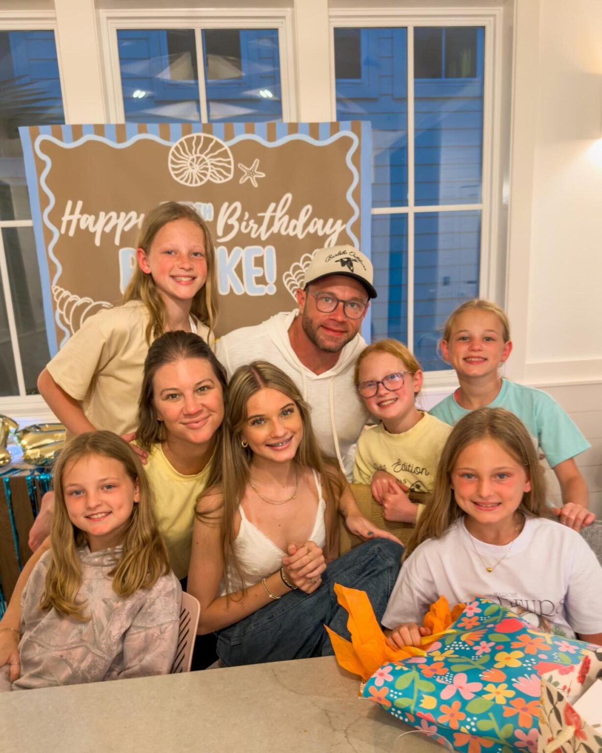 The Busby family of eight celebrating Blayke's 15th birthday
