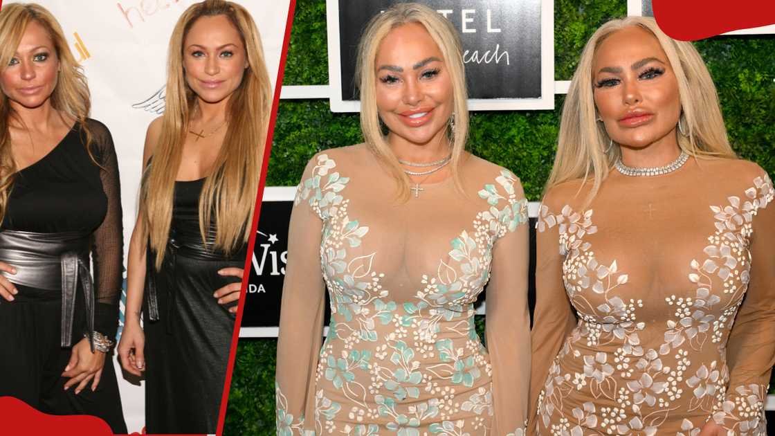 Darcey and Stacey Silva in sequin glam outfits