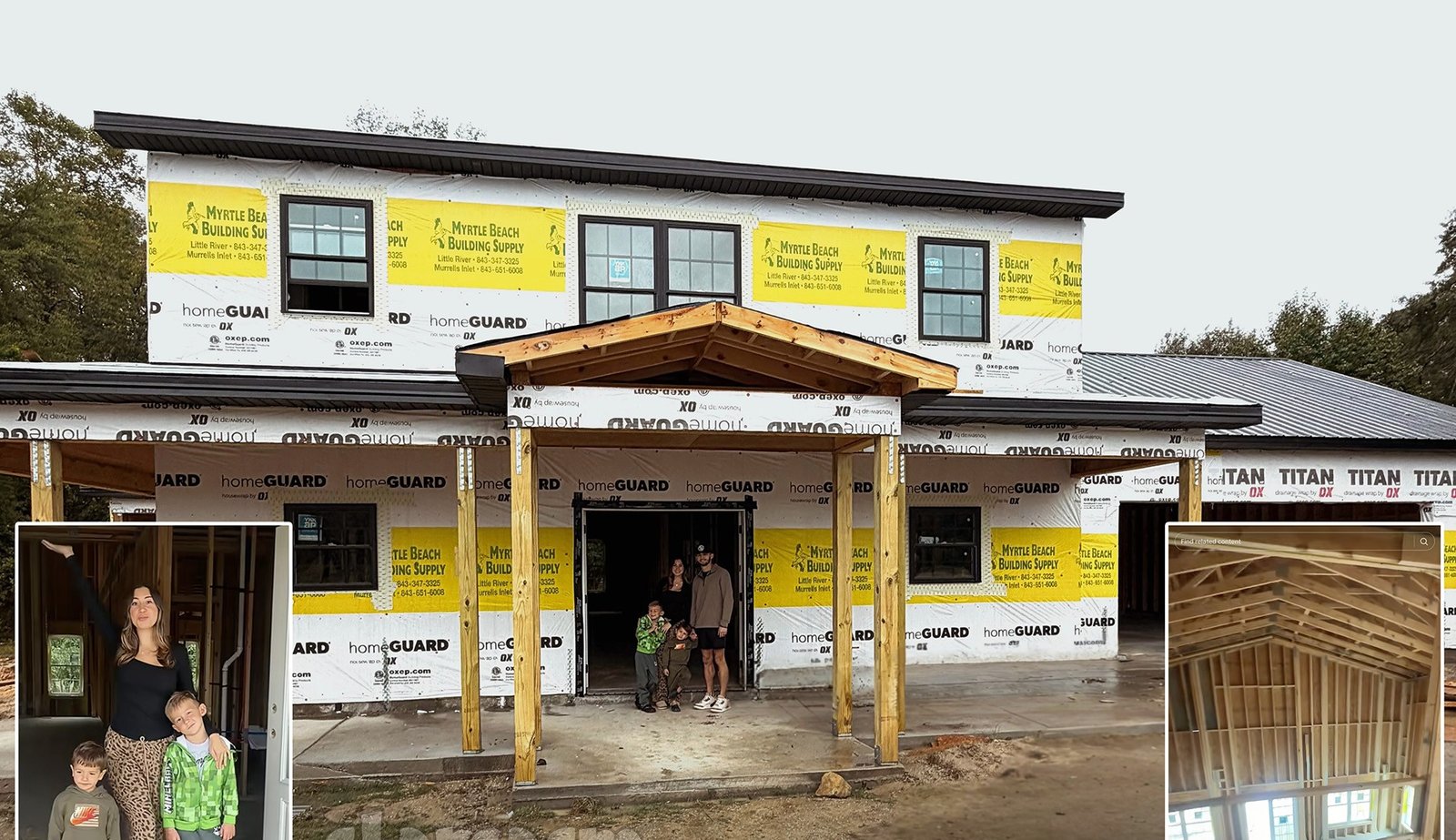 Jenna Ronan and JJ Della's new house under construction in South Carolina