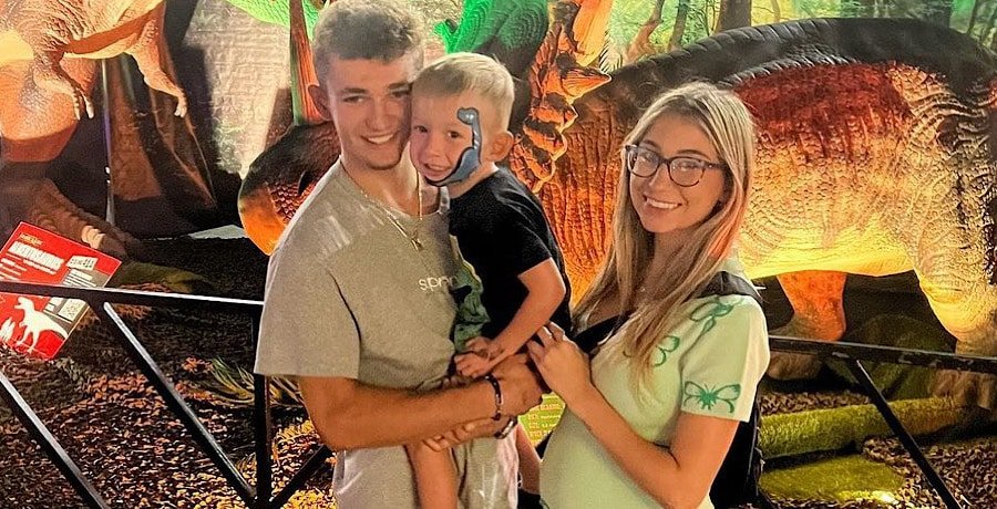 Jenna Ronan, JJ Della and Luca in October 2023