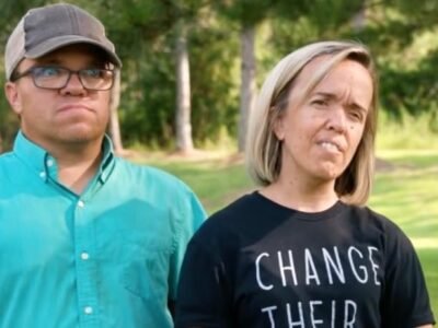 Trent and Amber Johnston standing outdoors