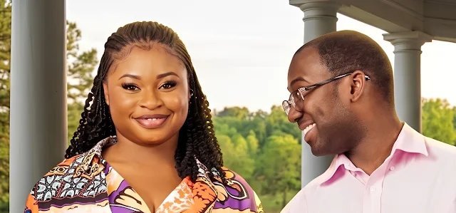 Niles Valentine and Matilda Nti smiling outdoors