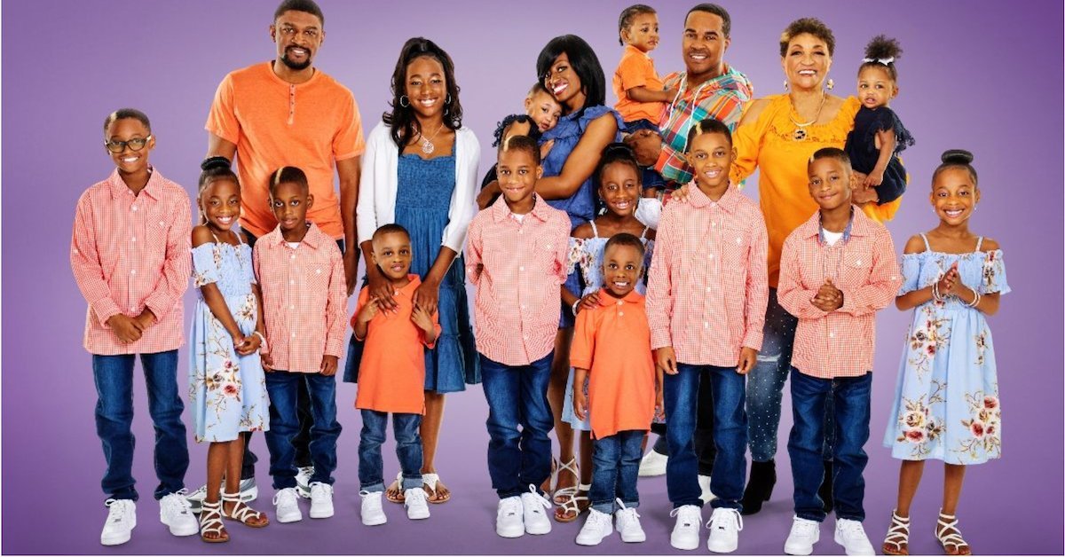 Deon and Karen Derrico with their children in a family group photo