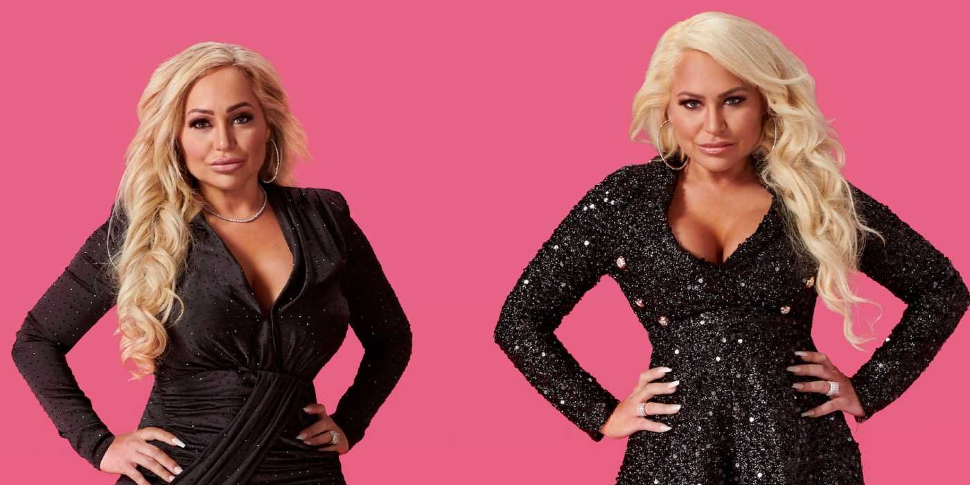 Darcey and Stacey Silva in black dresses for House of Eleven