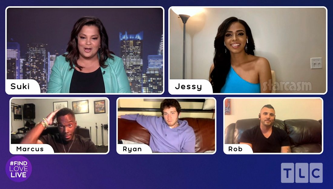 Jessy Peralta on Find Love Live with host Suki and three suitors