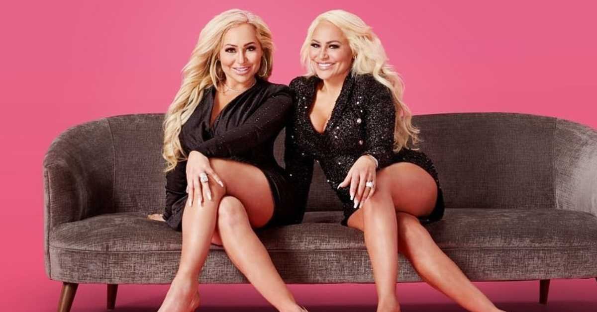Darcey and Stacey Silva in black dresses for House of Eleven