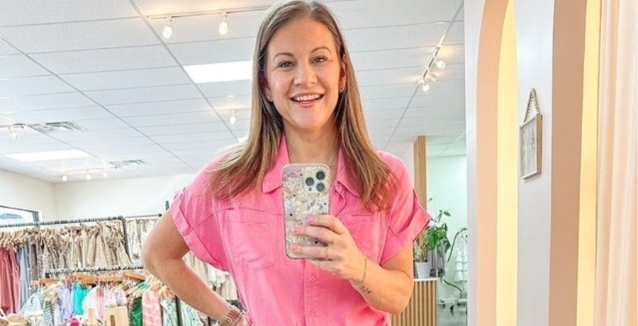 Danielle Busby taking a selfie inside her Graeson Bee boutique