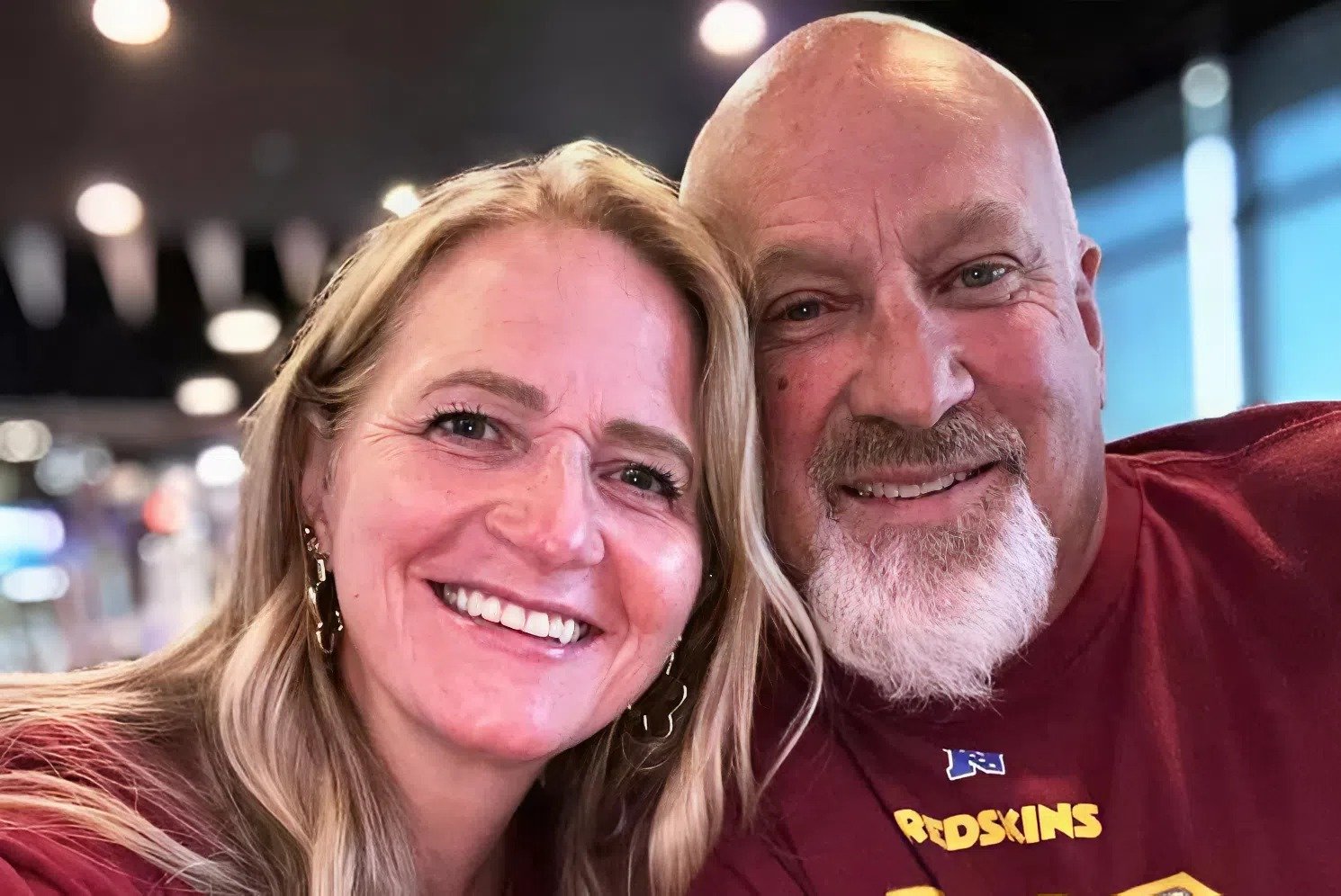 Christine Brown and David Woolley selfie