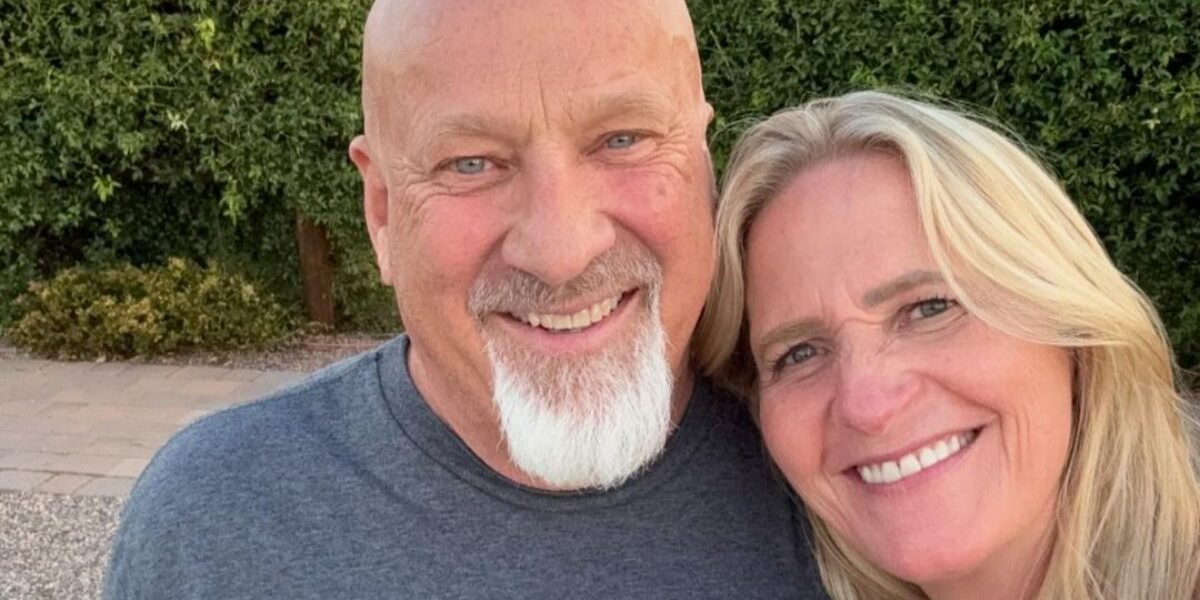 Christine Brown Woolley and David Woolley smiling together