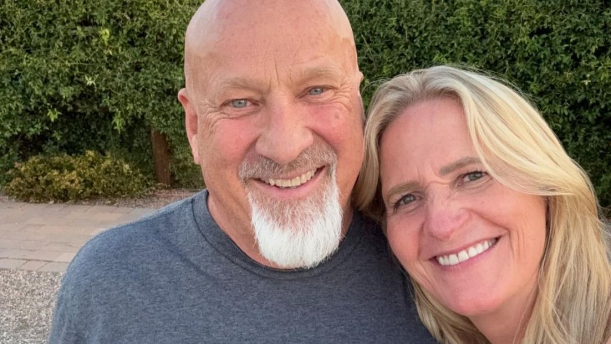 Christine Brown Woolley and David Woolley smiling together