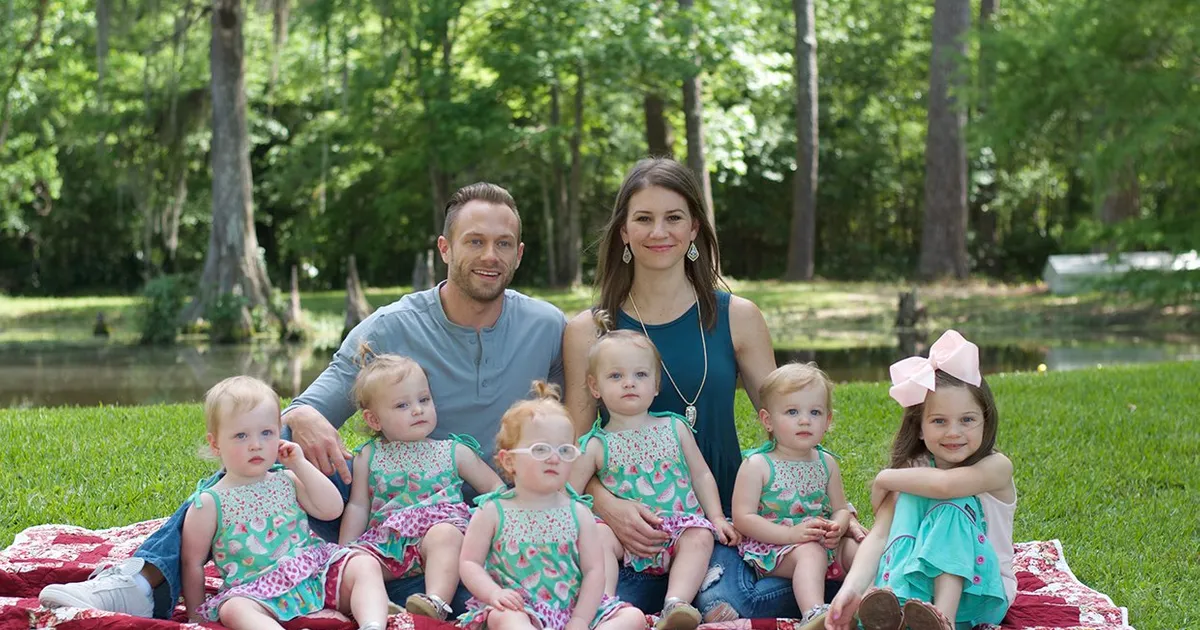 Busby family outdoors